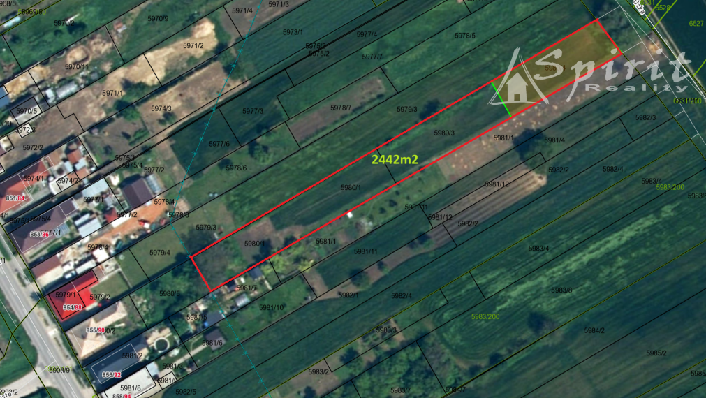 Na predaj priestranná záhrada – Močenok, okr. Šaľa – 2442 m² za výhodnú cenu!