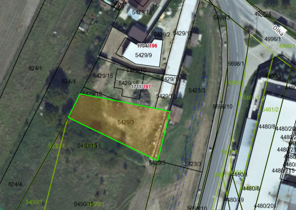 Stavebný pozemok 666 m² na Dlhej (Leninovej) ulici, Veľké Úľany – tichá lokalita na konci obce